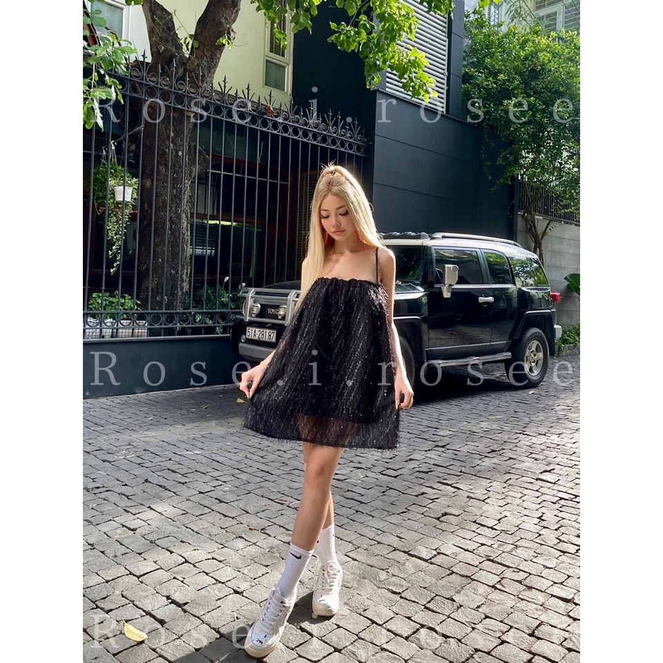 Đầm 2 dây lấp lánh