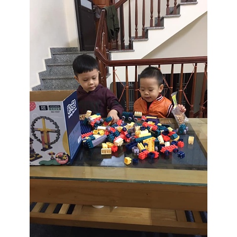Bộ lego xếp hình 520 chi tiết ,đồ chơi cho bé lắp ráp - Đồ chơi phát triển tư duy -sáng tạo cùng bé yêu