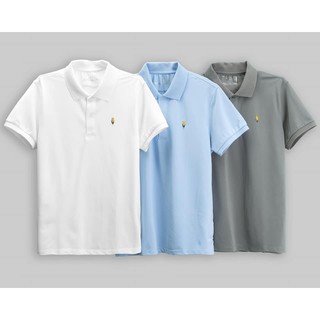 Áo Thun Polo Cao Cấp Thêu Họa Họa Tiết Trái Bắp A02-006, Chất coton 4 chiều thoáng mát, thấm hút mồ hôi