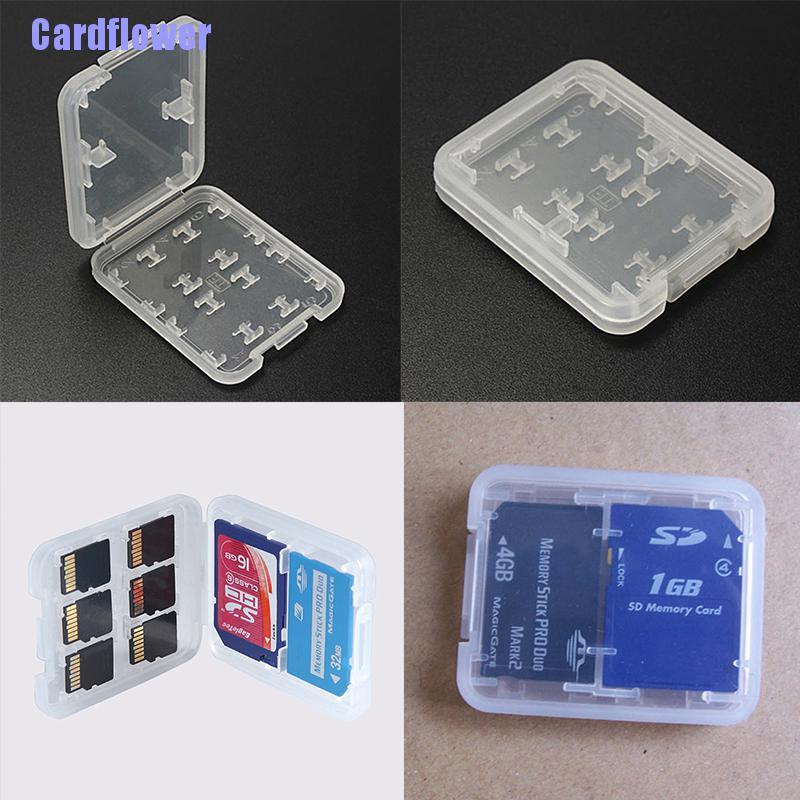 (Hàng Mới Về) Hộp Đựng Thẻ Nhớ Micro Sd Tf Sdhc Mspd 8 Ngăn Giá Đỡ