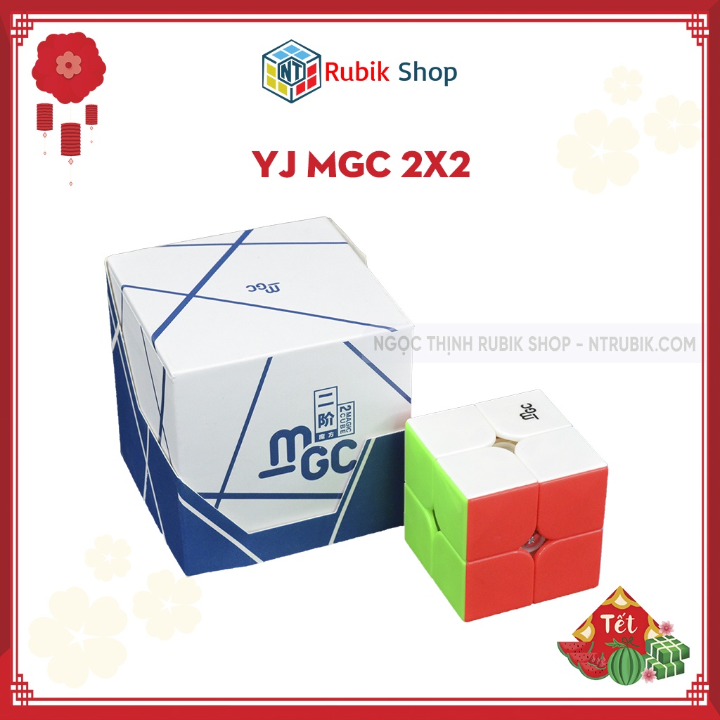 [Giá rẻ Vô Địch] Rubik 2x2x2 YongJun YJ MGC 2x2 Stickerless/ Black Màu đen