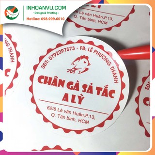 In decal dán túi zip theo yêu cầu