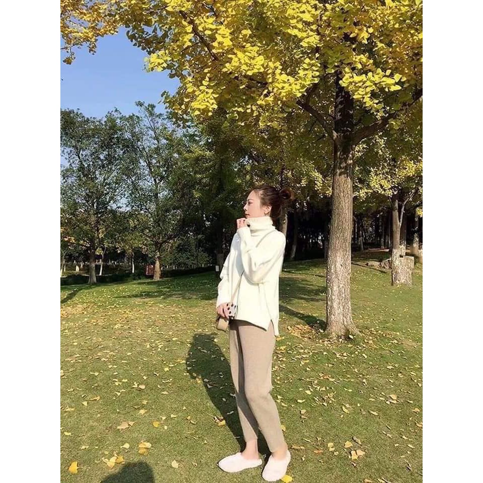 Quần Dạ Ống Rộng Dài💖𝑭𝑹𝑬𝑬𝑺𝑯𝑰𝑷💖Baggy Cạp Cao Dáng 9 Tấc Cạp Chun Sau 2 Màu Hàng Thiết Kế | BigBuy360 - bigbuy360.vn