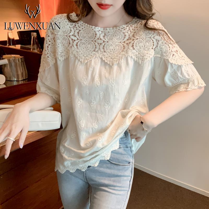 Áo Kiểu Vải Voan Thiết Kế Hở Phong Cách Retro Thời Trang Hè Xinh Xắn Cho Nữ