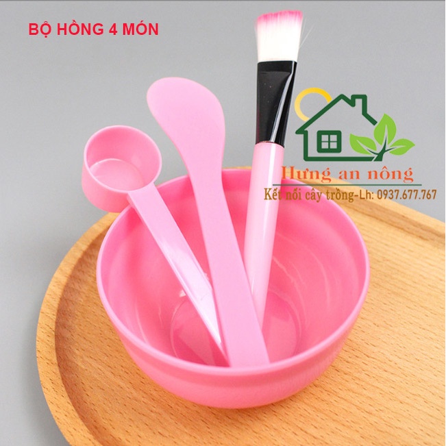 Bộ chén 3 và 4 món dùng trộn đắp mặt nạ dưỡng da nhựa PP an toàn bảo vệ môi trường