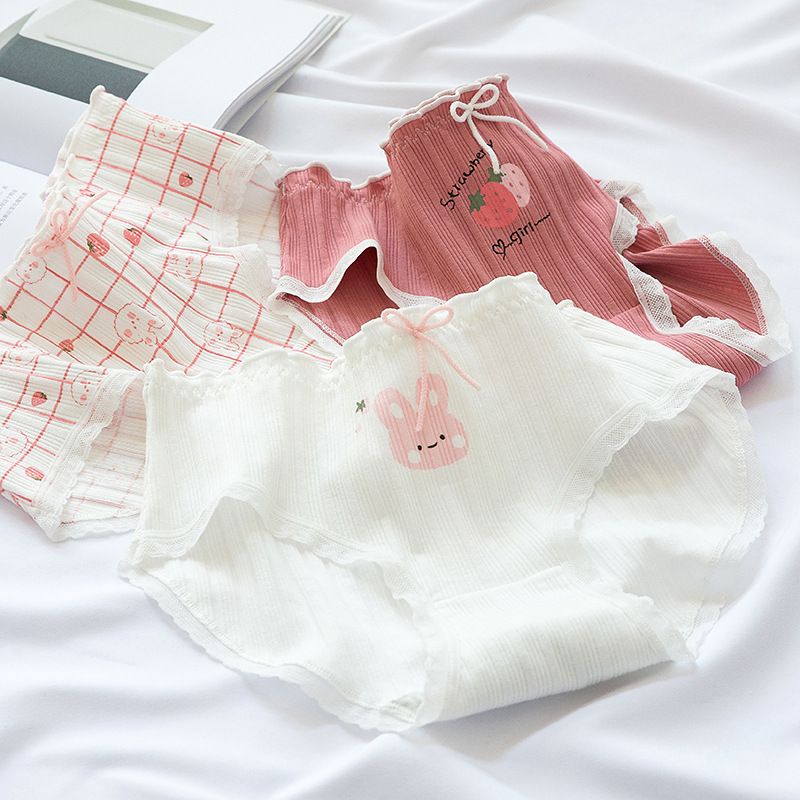 [CHE TÊN 100%] Quần Lót Nữ Dâu Thỏ Cute LMD31 Quần Chíp Chất Cotton Quảng Châu Cao Cấp Sexy Xịn Đẹp Lamodu Shop | BigBuy360 - bigbuy360.vn