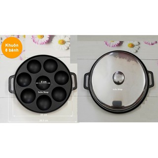 Khuôn Bánh Khọt 8 Lỗ Chống Dính Cao Cấp TH Vạn Lợi