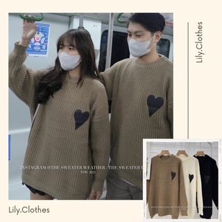 Áo len tim/ Áo len đôi dáng rộng oversize
