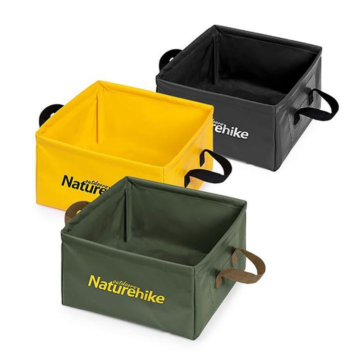 Chậu Nước Dã Ngoại | 13L Vuông Gấp Gọn NatureHike NH19SJ007