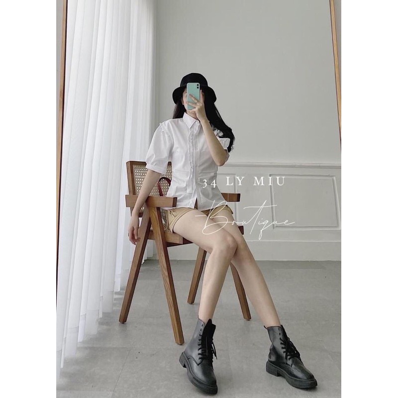 Set áo sơ mi bèo + quần oze