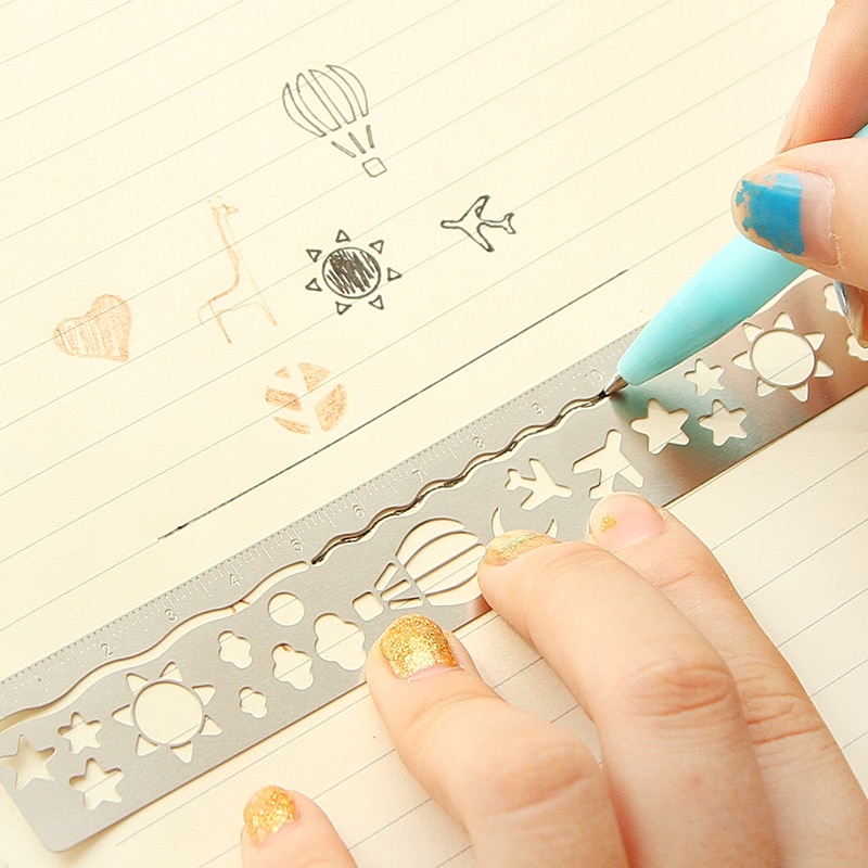 Thước kẻ đánh dấu sách bằng kim loại thiết kế dễ thương sáng tạo tiện dụng cho học sinh