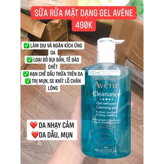 Sữa rửa mặt avene