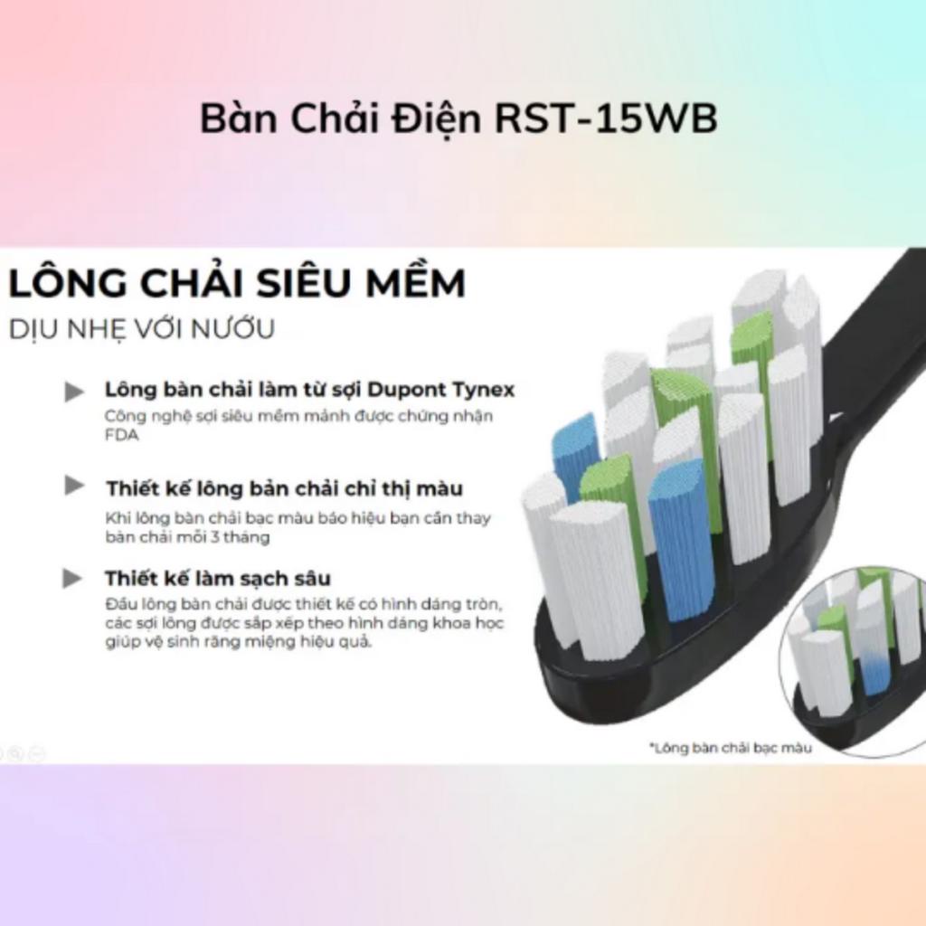 Bàn chải điện thông minh Rapido RST-15CW/WB - Hàng chính hãng