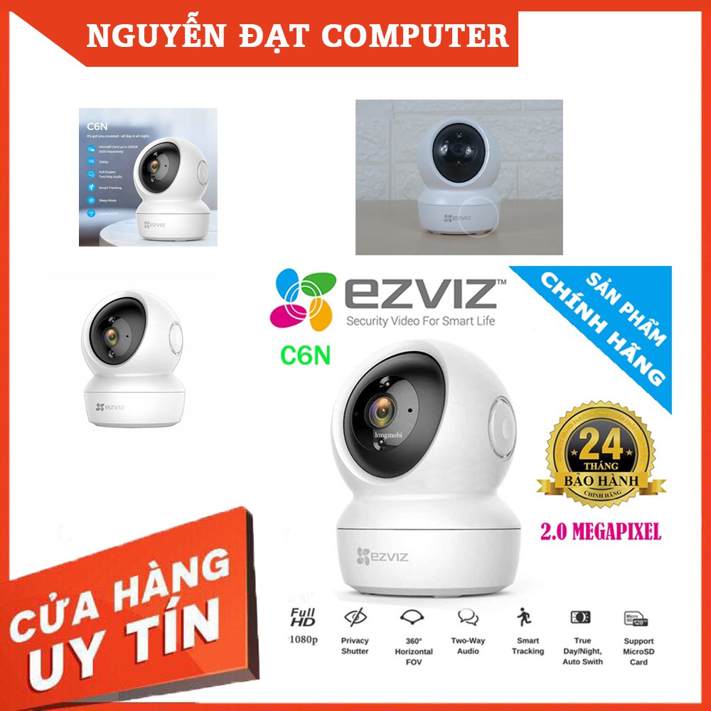 [RẺ VÔ ĐỊCH] Camera Wifi IP Ezviz C6N 1080p Xoay 360 độ -Đàm Thoại- Camera Trong nhà Không Dây ( BH 2 năm),Chính Hãng