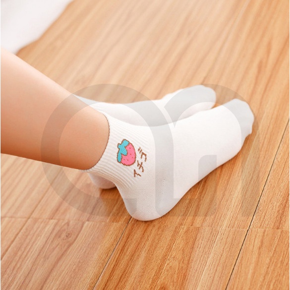 Tất Vớ Cổ Cao Nữ Tone Nhiều Màu Họa Tiết Trái Cây Cực Dễ Thương Thời Trang Đẹp Vải Cotton