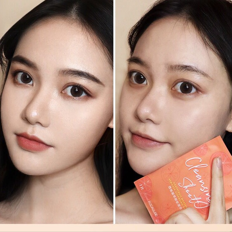 Khăn Tẩy Trang Vitamin C Dạng Gói Dưỡng Da Trắng Sáng Sạch Sâu