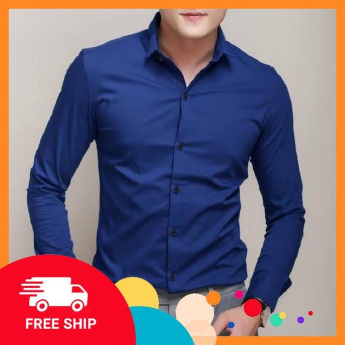 Áo sơ mi nam nữ dài tay Unisex Basic TEKO màu trắng và đen sơ mi lụa học sinh mịn mát form rộng suông | BigBuy360 - bigbuy360.vn