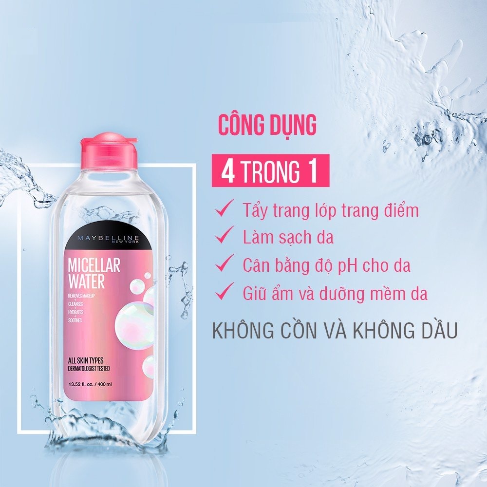 Nước tẩy trang Maybelline Micelar Water