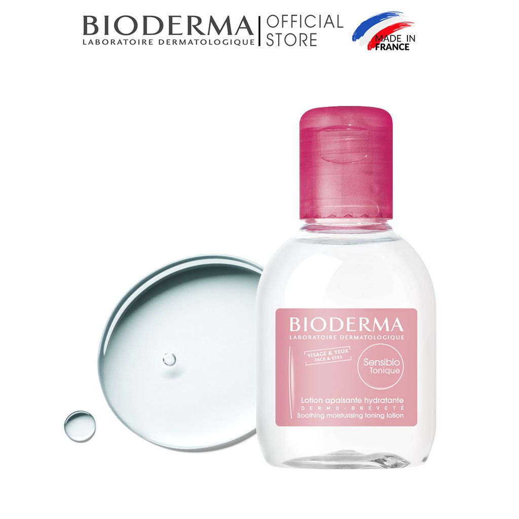 Bioderma Dung dịch cân bằng dưỡng ẩm và làm dịu da Sensibio Tonique 100ml [Nhập Khẩu Chính Hãng]