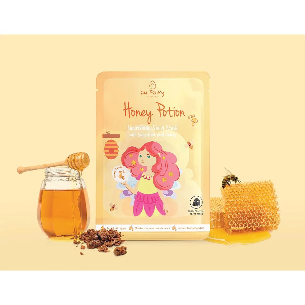 Mặt Nạ Đen Mật Ong AU FAIRY Honey Potion Mask 25ml-0514883