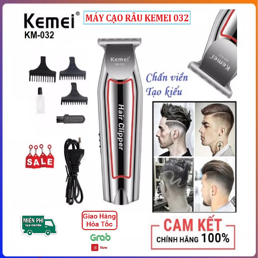 Máy Cạo Râu Kemei 032-Máy Cạo Ria Mép Cầm Tay Tiện Dụng Sạc Pin