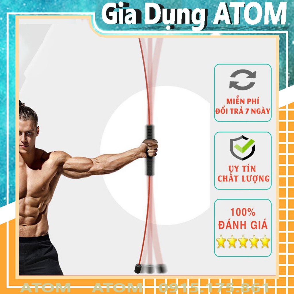 Gậy Rung Tập Gym - Thanh Rung Đàn Hồi tập thể dục cơ tay đa năng tại nhà làm gọn cơ thể săn chắc các cơ