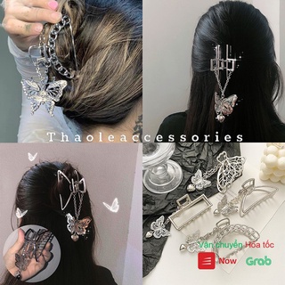 Kẹp Tóc Kim Loại Hình Bướm Phong Cách Hàn Quốc Cho Nữ