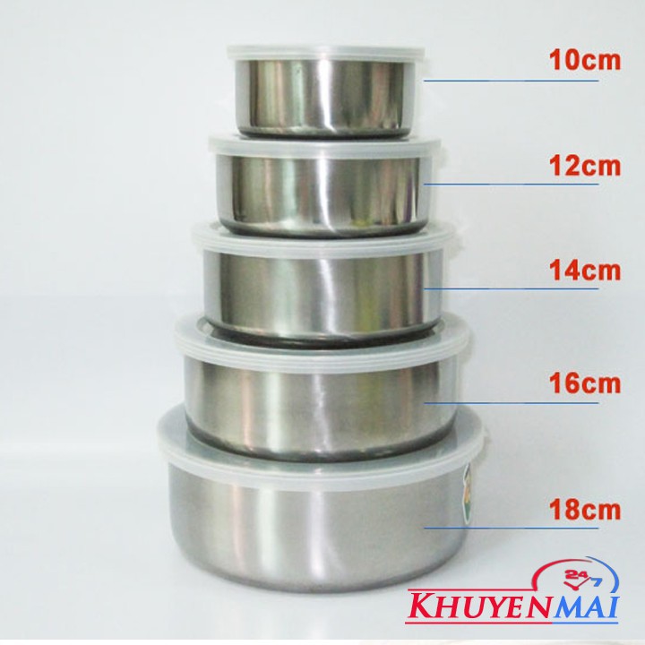 Bộ thố Inox 5 cái