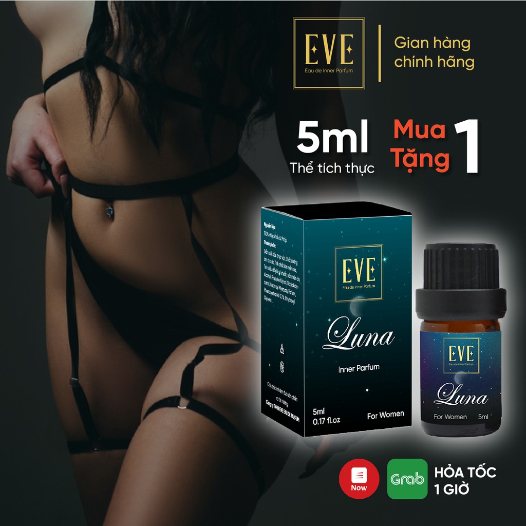 Nước Hoa Cô Bé Bím LUNA 5ml Lưu Hương Thơm Lâu - Nước Hoa Vùng Kín Nữ Chính Hãng EVE Eau de Inner Parfum (Có che tên) | Thế Giới Skin Care
