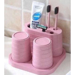 Giá để bàn chải đánh răng kèm tặng 2 cốc