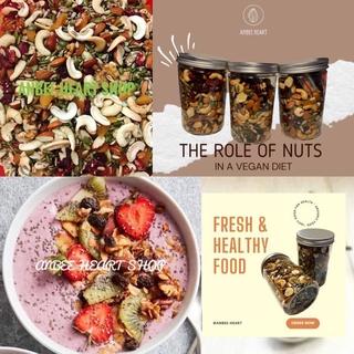 Ngũ cốc  siêu hạt Granola 500g (không YẾN MẠCH) ngũ cốc ăn sáng giảm cân nhiều Macca, Óc chó dinh dưỡng cơ thể mỗi ngày