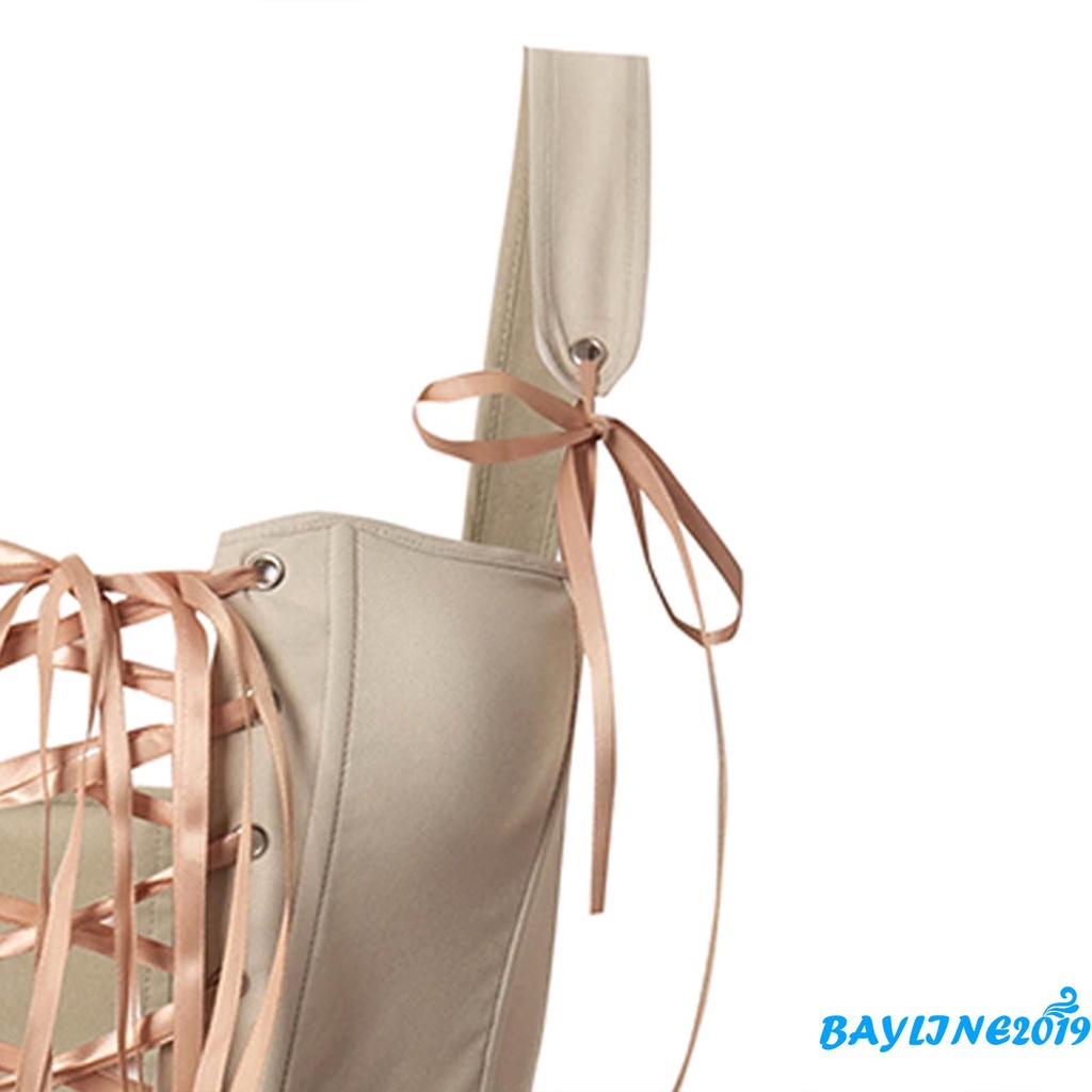 Áo nịt corset hai dây dáng lửng thắt dây chéo ôm eo thời trang tiện lợi dành cho nữ nhiều màu sắc tùy chọn