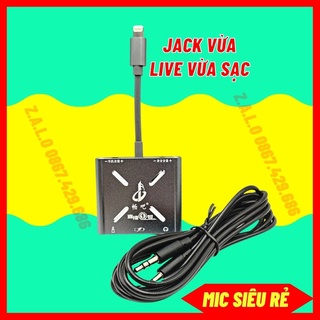 Jack chuyển đổi cho táo 7 trở lên, giúp vừa live vừa sạc không lo hết pin