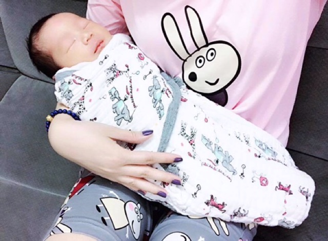 Ủ kén xô aden 3 lớp chống giật mình cho bé sơ sinh [ babyboo ]