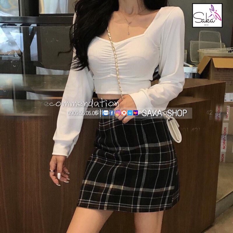 Áo CropTop Tay Dài