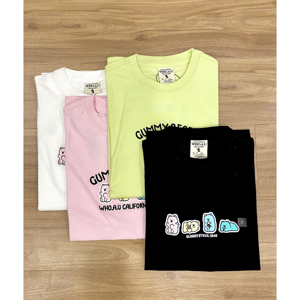 Áo WHOAU gummy bears unisex nam nữ - Áo thun nam nữ nhiều màu có sẵn