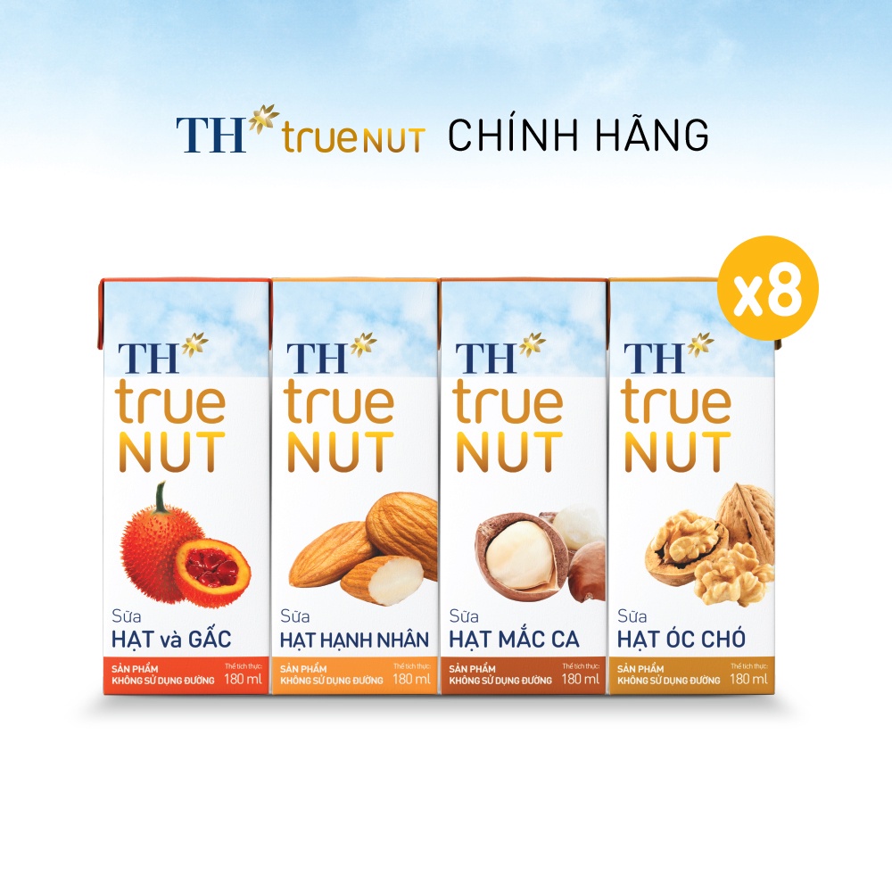 Sữa hạt TH True Milk Macca/ Óc chó/ Hạnh nhân 180ml