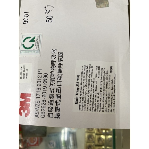 ✅ [Chính Hãng] Khẩu trang 3M 9001 ( hộp 50 cái ) 3M 9001v (hôp 25 cái ) HÀNG CHÍNH HÃNG