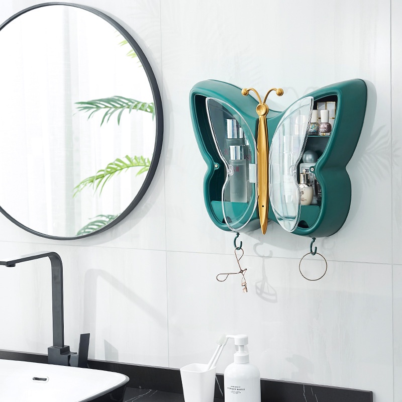 Kệ Mỹ Phẩm 2 Tầng Treo Tường Hình Butterfly Siêu Sang Trọng