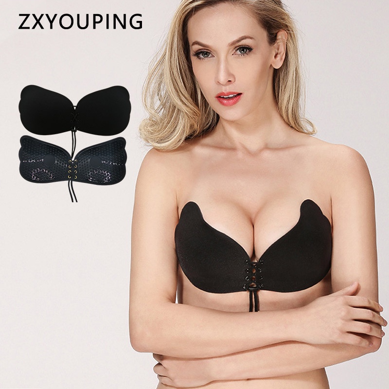 Áo ngực không dây Zxyouping bằng silicon thoải mái tiện dụng cho nữ