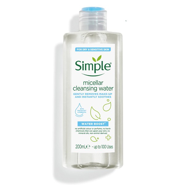 [TOP 1 SHOPEE] Nước tẩy trang Simple Micellar Cleansing Water (Bill Anh)