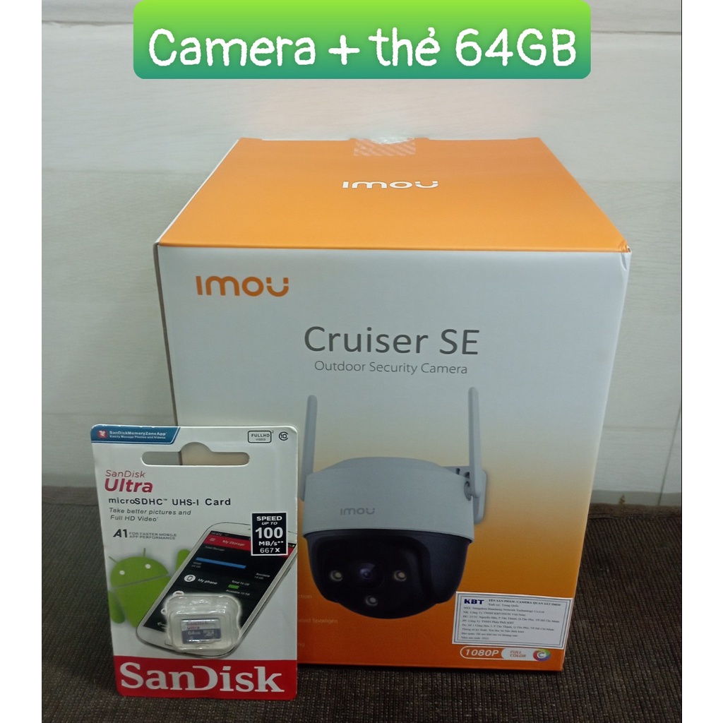 Camera Wifi PTZ IMOU  S21FP 2.0MP ngoài trời chống nước xoay 360độ, Có Míc (không loa), Chính hãng Fullbox 100%