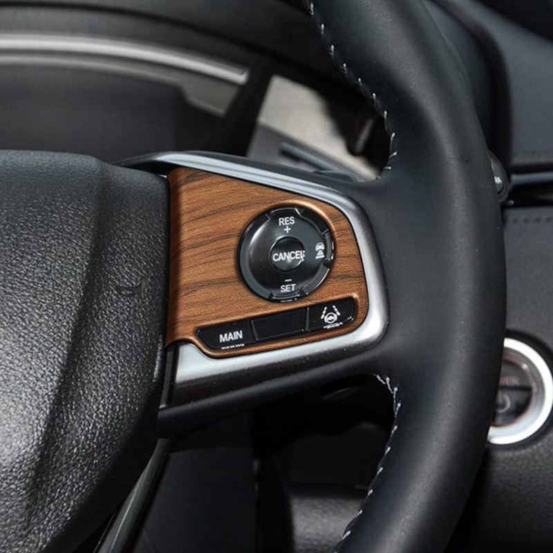 Nút vô lăng hạt gỗ ô tô Trang trí cho Honda CR-V CRV 2017 2018 2019 2020 2021