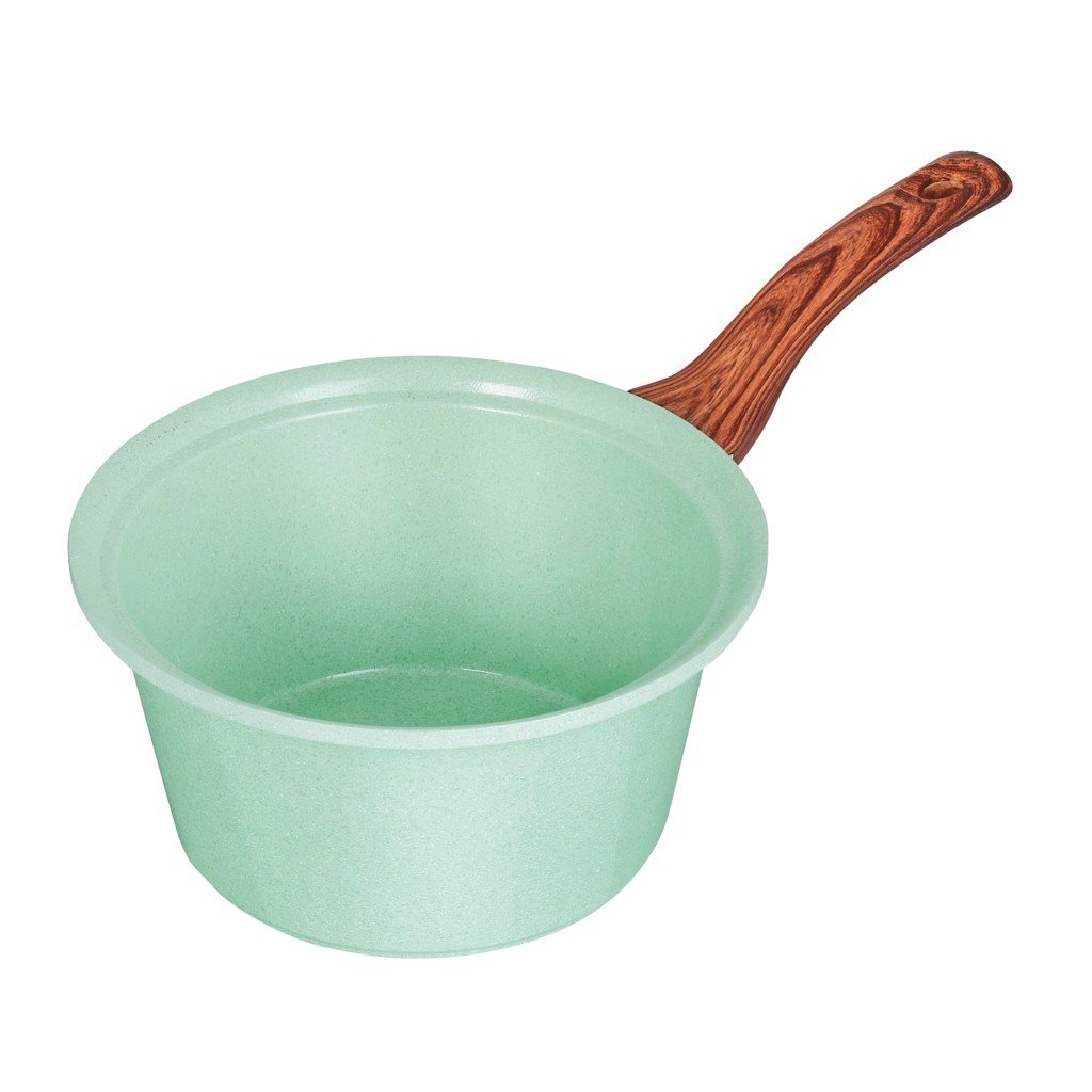 Nồi nấu bột chống dính đáy từ men đá Green Cook size 18cm xanh ngọc