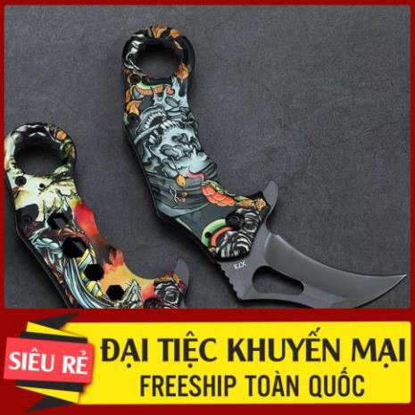 KARAMBIT EDC SƠN CHẮC, 3D NỔI, THÉP KHÔNG GỈ - Hàng Có Sẵn