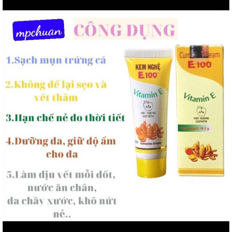 Kem  E100 18,5g nghệ ngừa mụn thâm