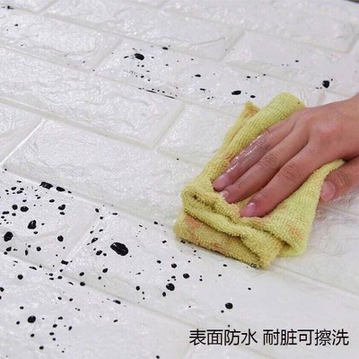 Hàng mới về Giấy dán tường họa tiết gạch 3D độc đáo trang trí nhà cửa