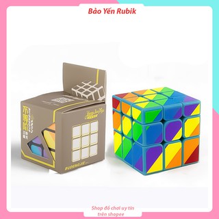 Rubik 3x3 Giá Rẻ YJ Unequal Six-Color Mirror Cube Rubic Biến Thể 3 Tầng Cầu Vồng Rubic ( Mã RB95 )