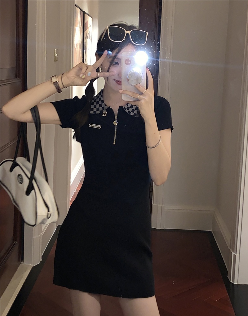 Đầm Tay Ngắn Thắt Nơ Lưng Phong Cách Mùa Hè 52819