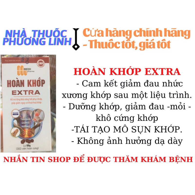 Hoàn khớp EXTRA- Phục hồi tái tạo mô xương khớp, giảm đau xương khớp -thoái hóa khớp, dưỡng khớp, giảm đau xương khớp